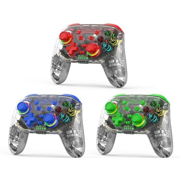 PS3 / PS4 Dual Vibration Wireless Gamepad With RGB Lights (Red) - Image 2