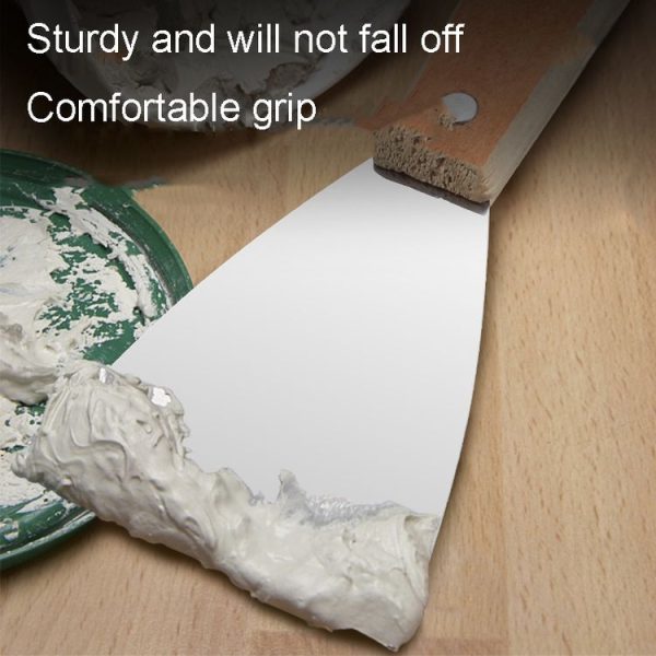 4 inch Stainless Steel Mirror Finish Putty Knife Trowel Cleaning Trowel Painting Tools - Image 6