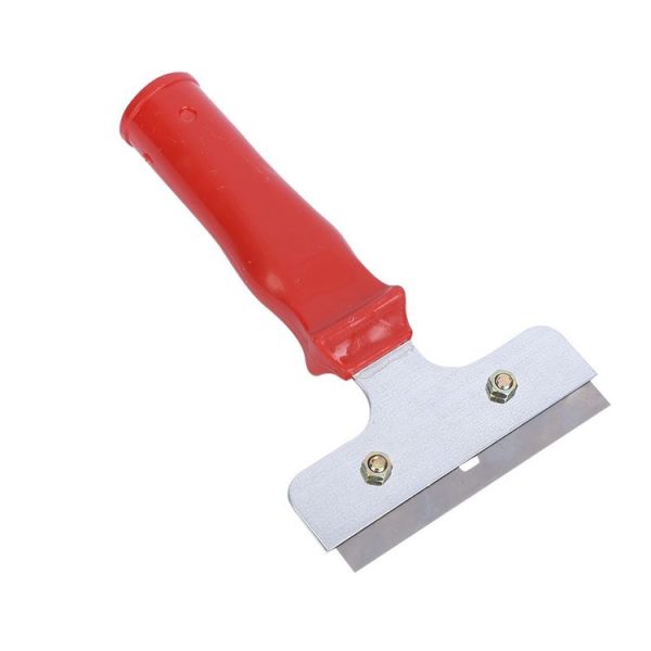 Iron Head Plastic Handle Scraper Cleaner for Glass Window Tile Floor Ice Wall Paint (Red) - Image 2