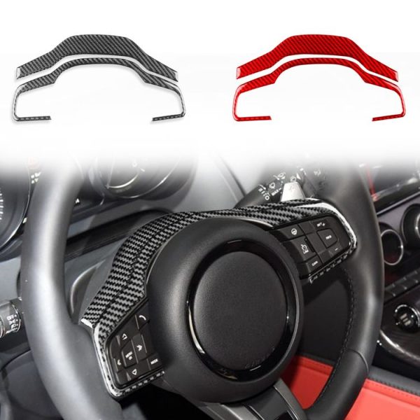 Jaguar F-TYPE 2013+ Left And Right Drive Universal Steering Wheel Cover Sticker (Black) - Image 2