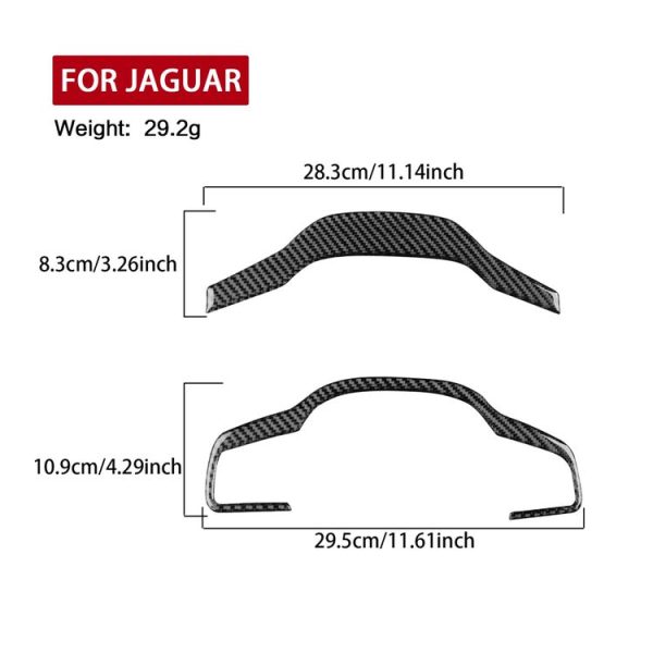 Jaguar F-TYPE 2013+ Left And Right Drive Universal Steering Wheel Cover Sticker (Black) - Image 3