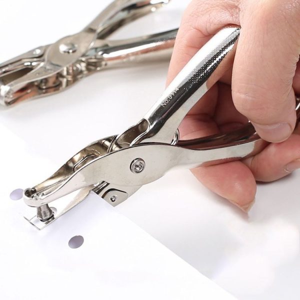 Deli 0114 Single Hole Punching Pliers Manual Mini Round Hole Paper Puncher (130x11x57mm) - Image 2