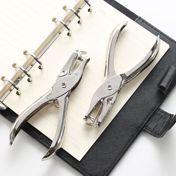Deli 0114 Single Hole Punching Pliers Manual Mini Round Hole Paper Puncher (130x11x57mm) - Image 5