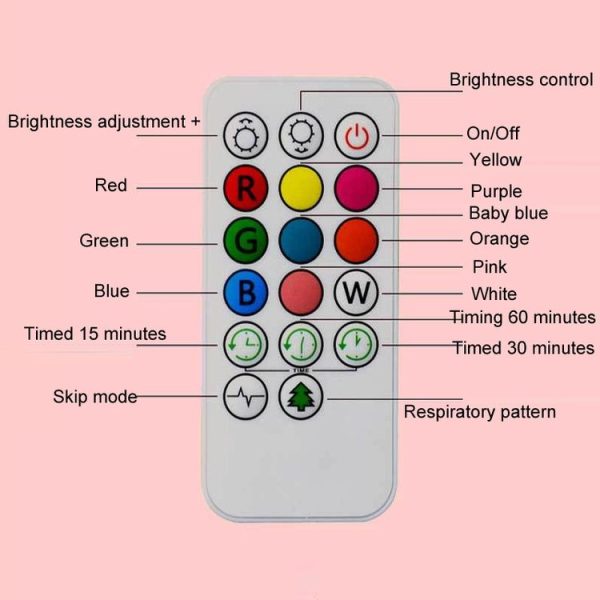 Rabbit Silicone Pat Night Light Children Gift Color Changing Lamp, Specification: Charging Remote Control - Image 6