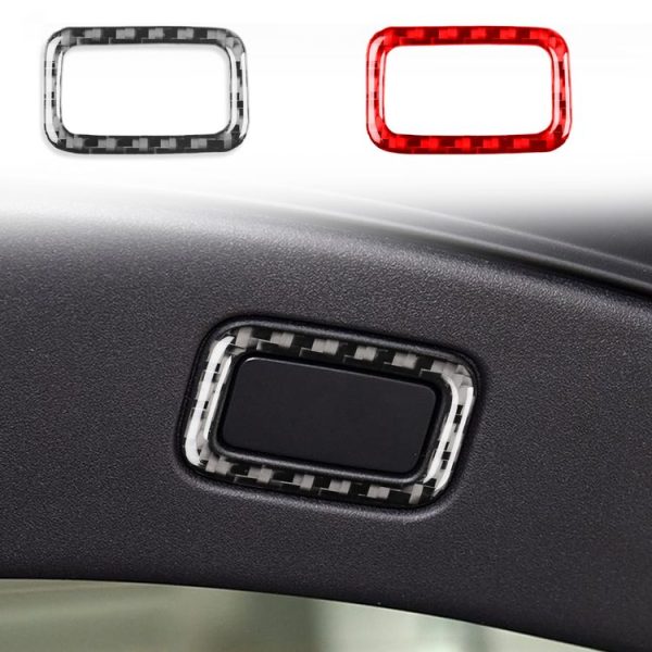 Jaguar F-TYPE 2013+ Left And Right Drive Universal Trunk Button Sticker (Black) - Image 2
