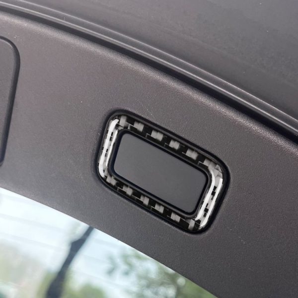 Jaguar F-TYPE 2013+ Left And Right Drive Universal Trunk Button Sticker (Black) - Image 6