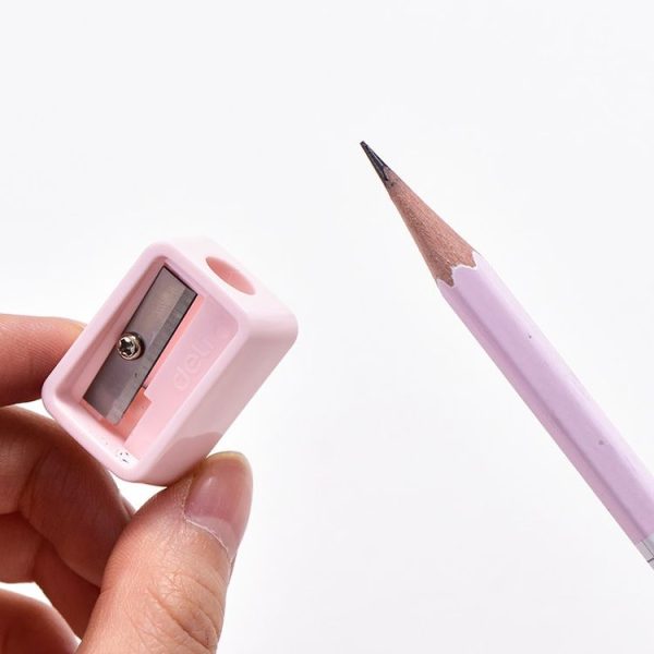 5pcs Deli 0594 Mini Portable Children Pencil Sharpener (Random Color Delivery) - Image 3