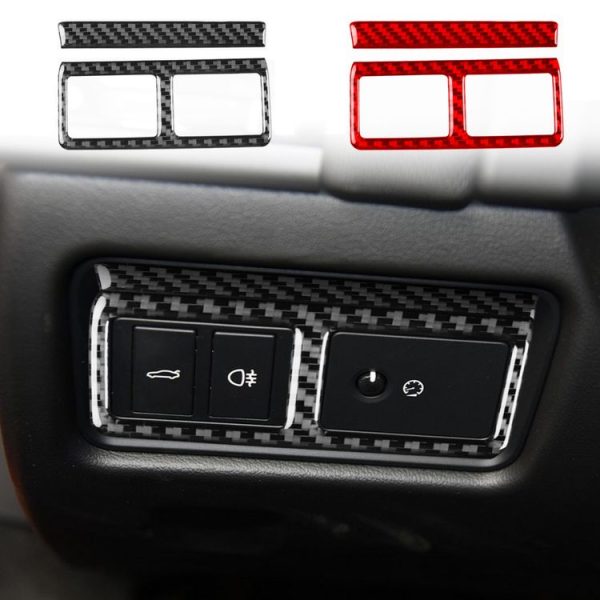 Jaguar F-TYPE 2013+ Left And Right Drive Universal Headlight Switch Decorative Sticker (Black) - Image 2