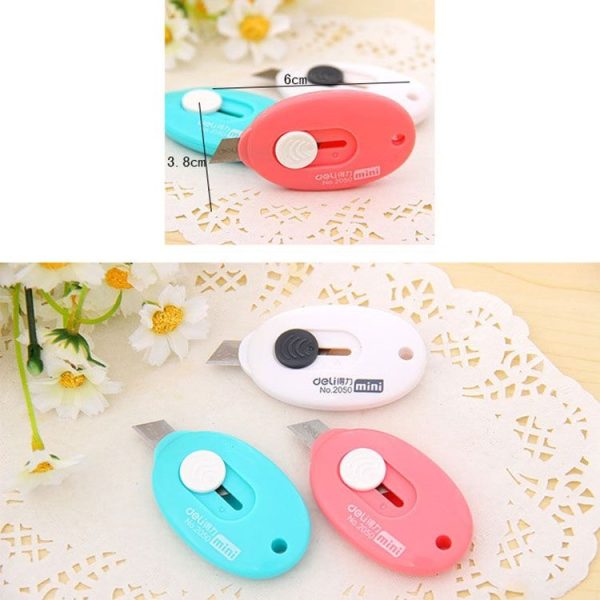 Deli 2050 Small Mini Candy Color Utility Knife Stationery (Random Color Delivery) - Image 5