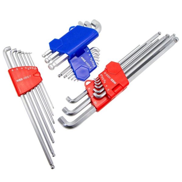 9pcs / set HSD HSR-9 Short Version Short-Side Ball-End Hexagon Wrench Set Tools - Image 3