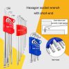 9pcs / set HSD HSR-9 Short Version Short-Side Ball-End Hexagon Wrench Set Tools - Image 4
