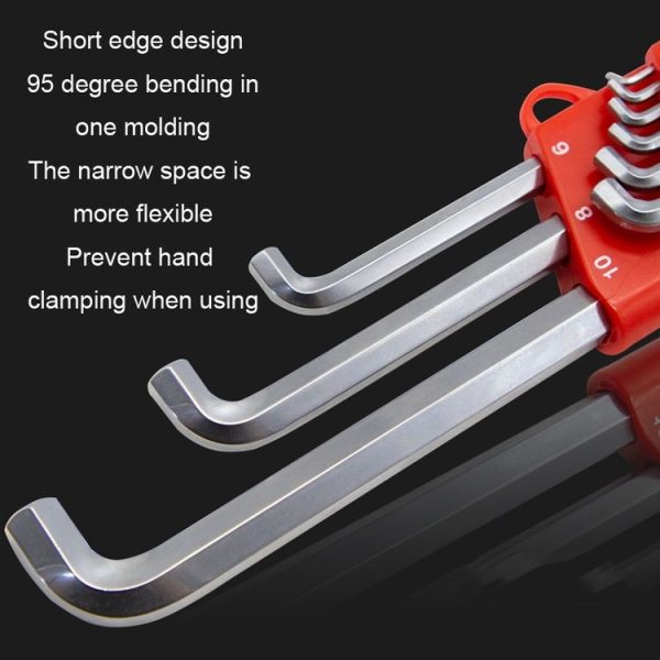 9pcs / set HSD HSR-9 Short Version Short-Side Ball-End Hexagon Wrench Set Tools - Image 6