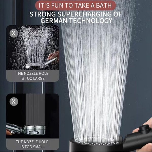 Pressurized Shower Water Heater Handheld Multifunction 6-speed Nozzle, Color: Silver - Image 5