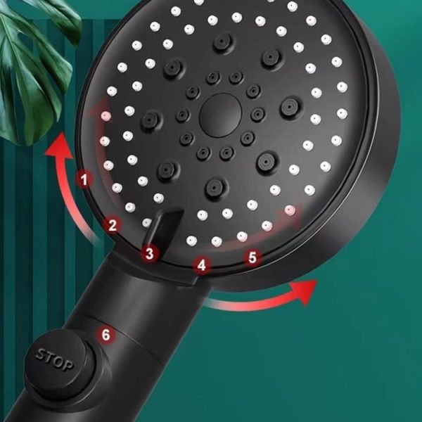 Pressurized Shower Water Heater Handheld Multifunction 6-speed Nozzle, Color: Silver - Image 7