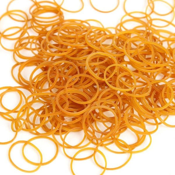 Deli 3218 100pcs / Pack Office Supplies Rubber Band Rubber Ring (Yellow) - Image 4