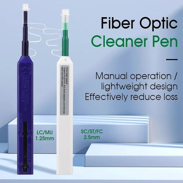 2pcs / Set Fiber Optic Cleaning Pen Endface Cleaner Fiber Optic Cleaning Tool for 1.25mm LC / Mu and 2.5mm SC / ST / FC (SC+LC) - Image 2