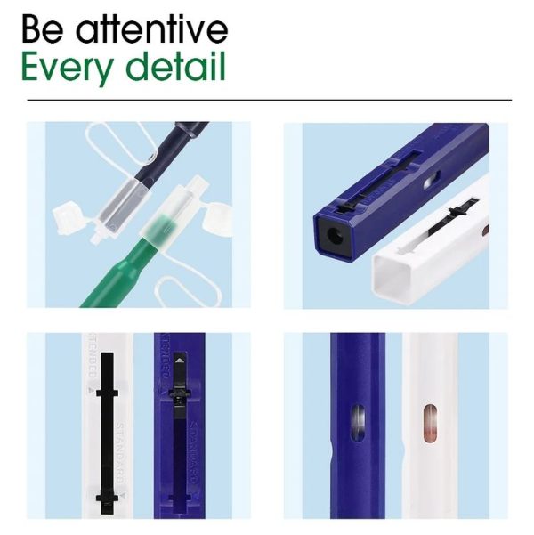 2pcs / Set Fiber Optic Cleaning Pen Endface Cleaner Fiber Optic Cleaning Tool for 1.25mm LC / Mu and 2.5mm SC / ST / FC (SC+LC) - Image 9