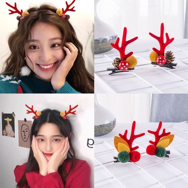 1pair Christmas Hair Accessories Cute Hairpins For Children, Color: Snowman - Image 4