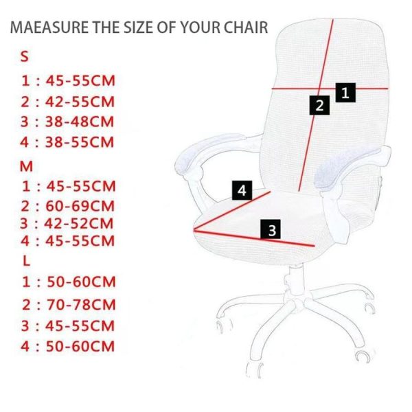 Stretch Chair Cover Office Armrest Lift Computer Chair Seat Cover, Size: S (Happy Christmas Green) - Image 5