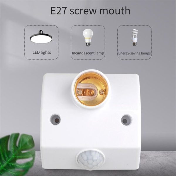 YX-425B AC85-265V Infrared Human Body Induction E27 Screw LED Lamp Holder (Adjustable) - Image 4