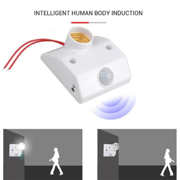 YX-425B AC85-265V Infrared Human Body Induction E27 Screw LED Lamp Holder (Adjustable) - Image 6