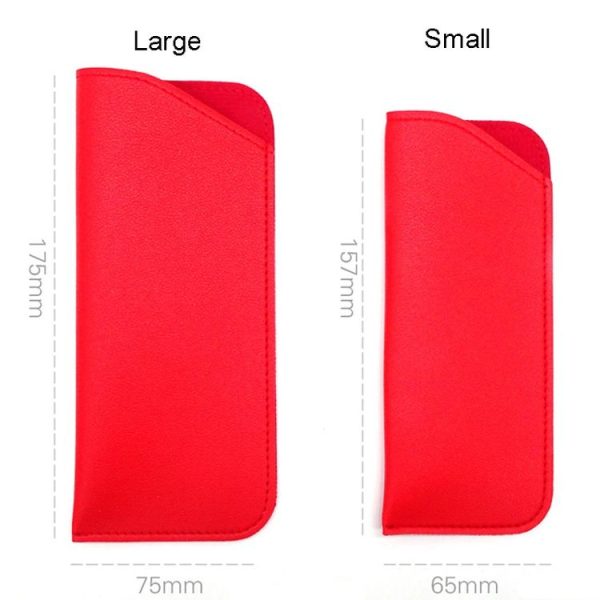 5pcs Thickened Sunglasses Pouch Portable Dustproof Storage Bag, Size: Small 157 x 65mm (Black) - Image 2