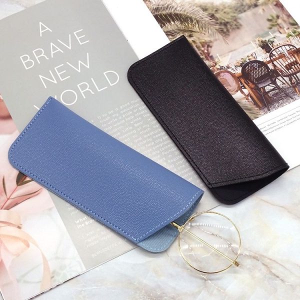 5pcs Thickened Sunglasses Pouch Portable Dustproof Storage Bag, Size: Small 157 x 65mm (Black) - Image 4
