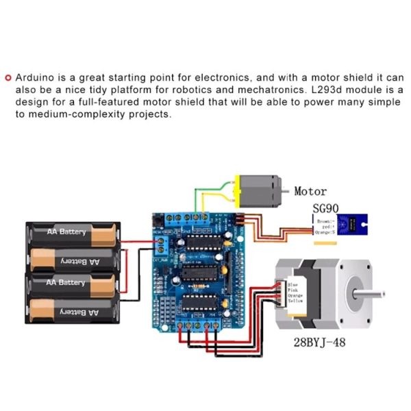 Motor Driver Board Control Shield Module for Arduin UNO, Arduin Mega 2560 - Image 5
