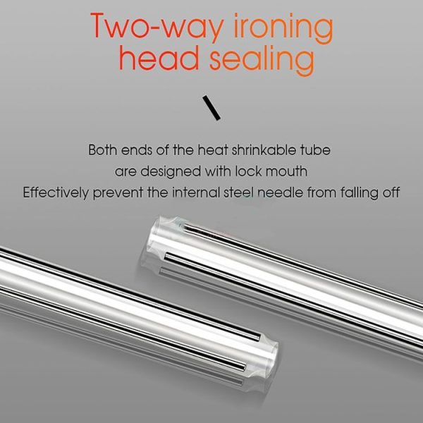50pcs / pack 60mm Double -Pin Leather Thread Optical Fiber Heat Shrinkable Tube Optical Hot Melt Tube - Image 6