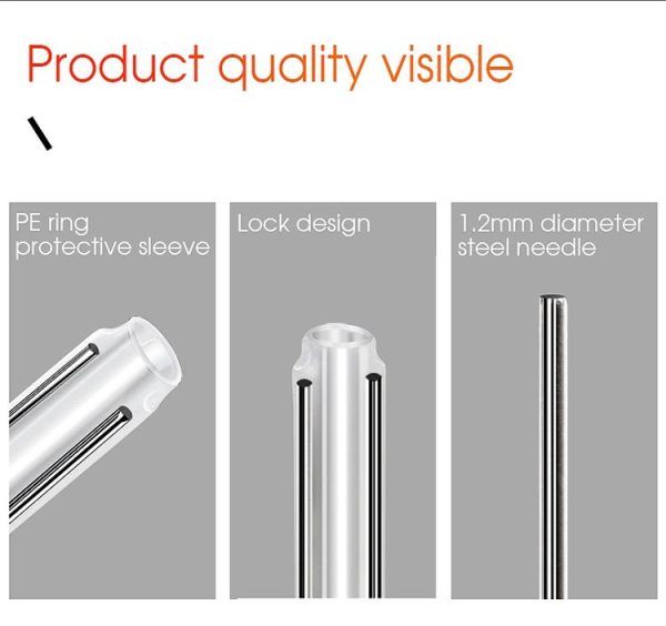 50pcs / pack 60mm Double -Pin Leather Thread Optical Fiber Heat Shrinkable Tube Optical Hot Melt Tube - Image 7
