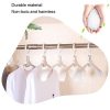 Plastic Travel Folding Hanger Portable Clothes Wide Shoulder Traceless Drying Rack (Gray) - Image 3