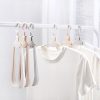 Plastic Travel Folding Hanger Portable Clothes Wide Shoulder Traceless Drying Rack (Gray) - Image 7