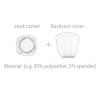Cushion Cover+Back Cover Stretch Split Chair Cover Computer Chair Sleeve Office Desk Chair Cover (Maze Grey) - Image 2