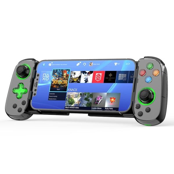 D7 BT5.0 Retractable Gamepad With Light For PC / Android / IPhone / Win7 10 11 / Mac OS / Switch (Black) - Image 2