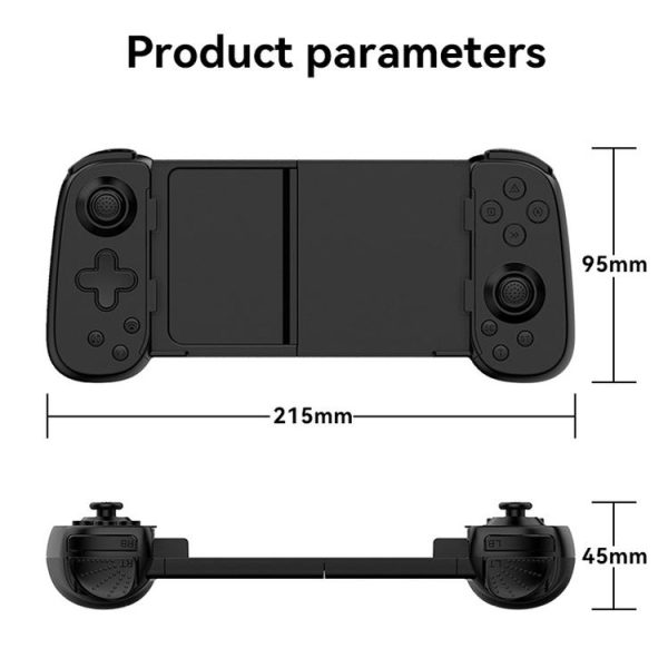 D7 BT5.0 Retractable Gamepad With Light For PC / Android / IPhone / Win7 10 11 / Mac OS / Switch (Black) - Image 3