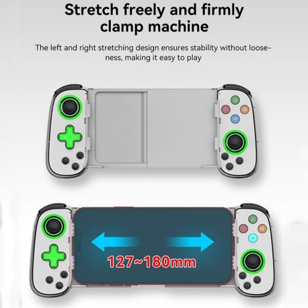 D7 BT5.0 Retractable Gamepad With Light For PC / Android / IPhone / Win7 10 11 / Mac OS / Switch (Black) - Image 5
