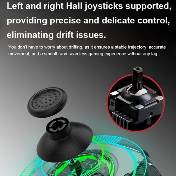 D7 BT5.0 Retractable Gamepad With Light For PC / Android / IPhone / Win7 10 11 / Mac OS / Switch (Black) - Image 9