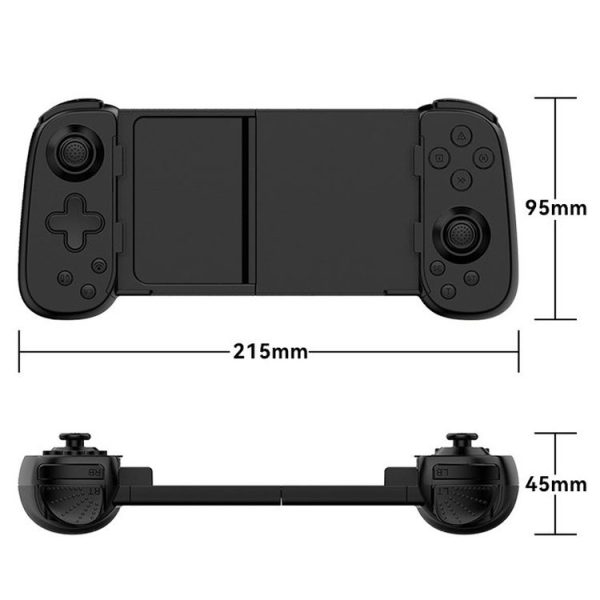 D6 Bluetooth Retractable Gamepad Dual Hall Six-Axis Somatosensory For Android / IPhone / Switch (Black) - Image 3
