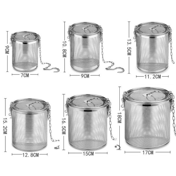 7x9cm 304 Stainless Steel Brine Basket Tea Residue Ball Soup Material Box - Image 4