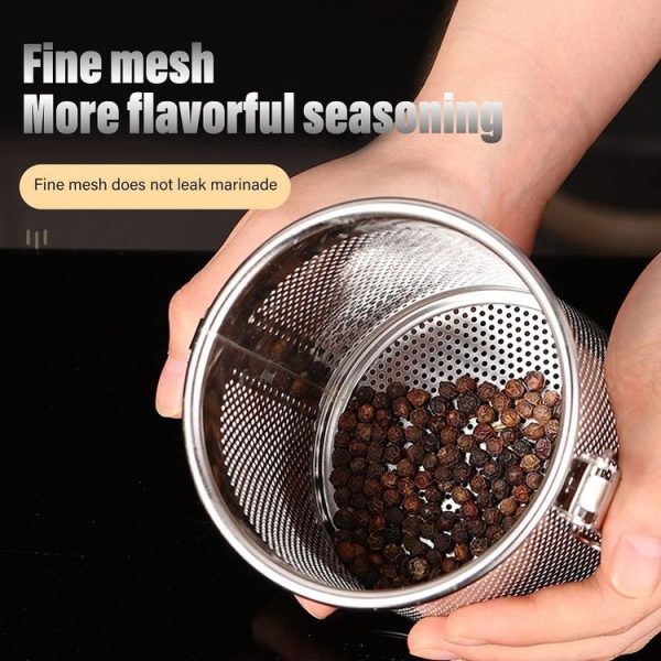 7x9cm 304 Stainless Steel Brine Basket Tea Residue Ball Soup Material Box - Image 9