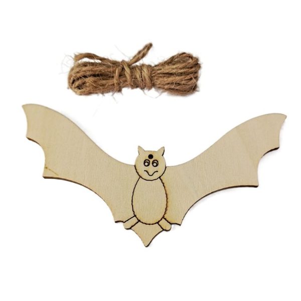 10pcs / set Halloween Decorations Holiday Party Wooden Pendants (Random Style Delivery) - Image 4