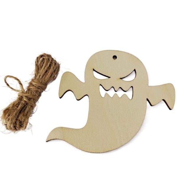 10pcs / set Halloween Decorations Holiday Party Wooden Pendants (Random Style Delivery) - Image 5