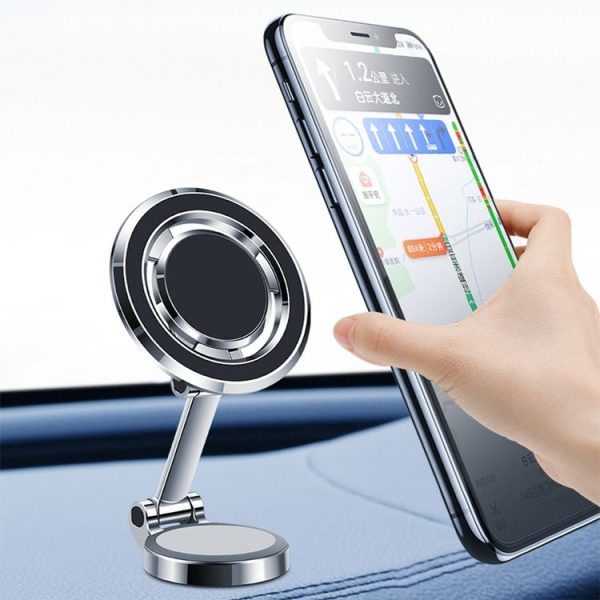 Dashboard Magnetic Navigation Foldable Universal Car Phone Holder (Black) - Image 9