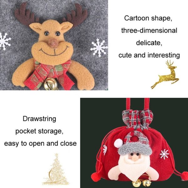 Christmas Decoration Gift Bag Christmas Eve Apple Wrapped Candy Jar (Old Man) - Image 4