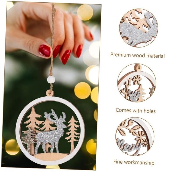 Christmas Party Decoration Wooden Pendants (2) - Image 4