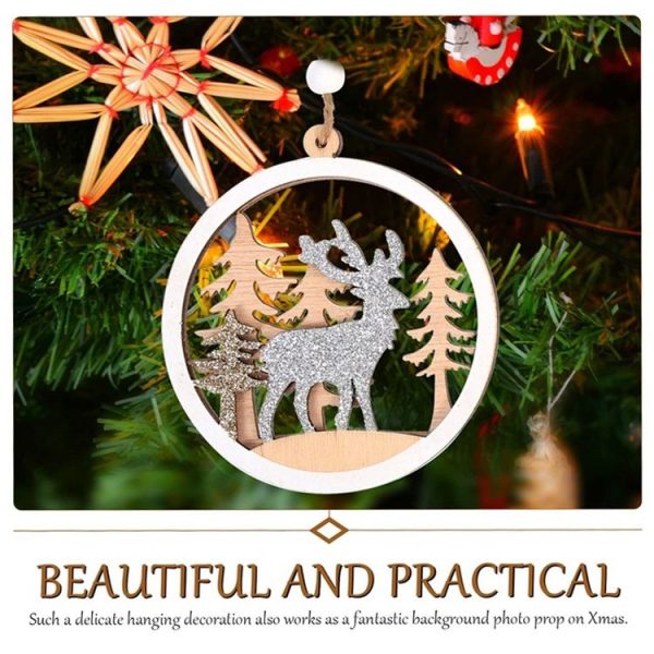 Christmas Party Decoration Wooden Pendants (2) - Image 5