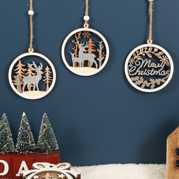 Christmas Party Decoration Wooden Pendants (2) - Image 6