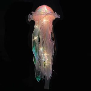 Luminous Jellyfish Lamp Finished Night Light Room Decoration Ambient Light (Random Color)