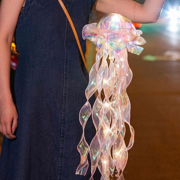 Luminous Jellyfish Lamp Finished Night Light Room Decoration Ambient Light (Random Color) - Image 5