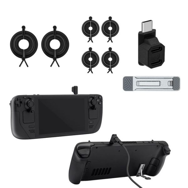 JYS JYS-SD015 8pcs / set Raptor Protective Kit With Bracket For Switch / Switch OLED / Switch Lite / Steam Deck (Black)